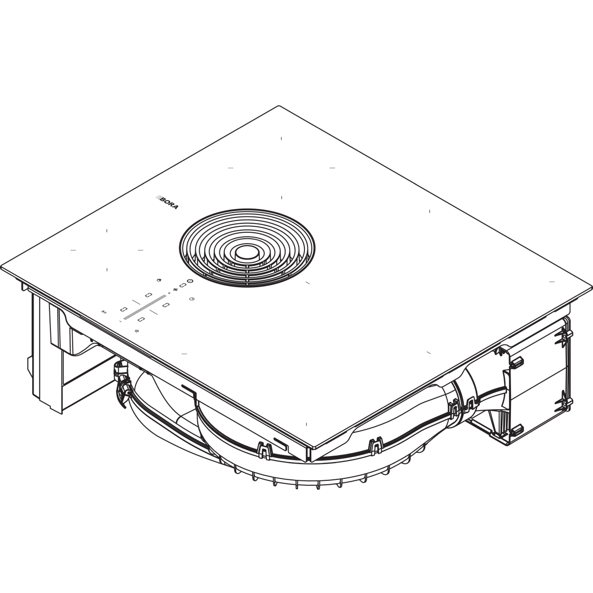 Płyta indukcyjna do zabudowy BORA PURSU2 S Pure z wbudowanym wyciągiem 58 cm 2 Płyta indukcyjna do zabudowy BORA PURSU2 S Pure z wbudowanym wyciągiem 58 cm - obrazek 2