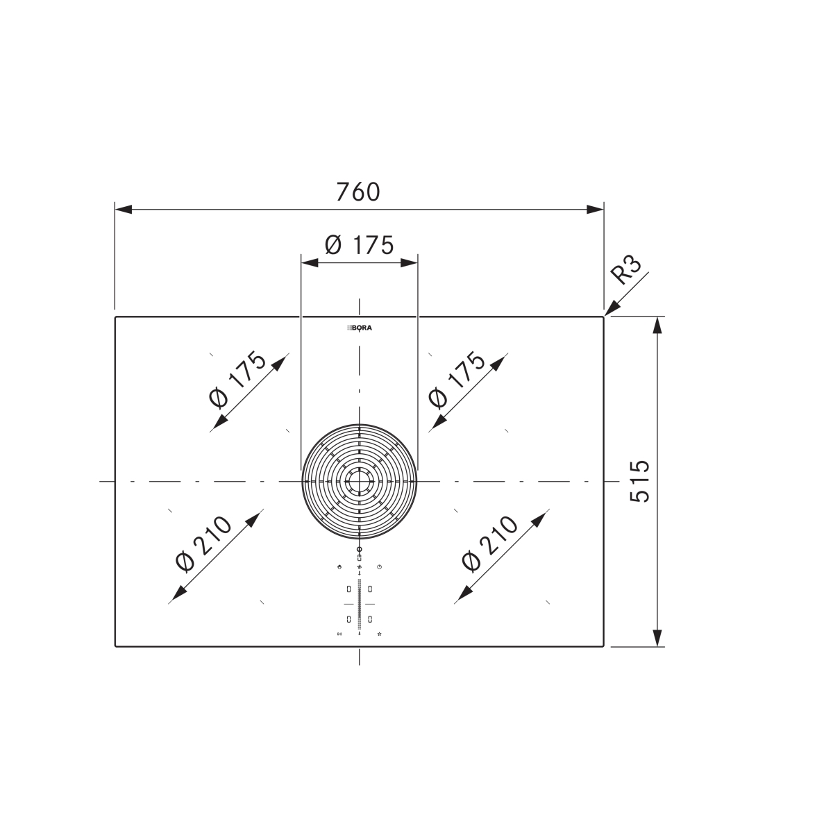 Płyta indukcyjna do zabudowy BORA PURU2 Pure z wbudowanym wyciągiem 76 cm 5 Płyta indukcyjna do zabudowy BORA PURU2 Pure z wbudowanym wyciągiem 76 cm - obrazek 5