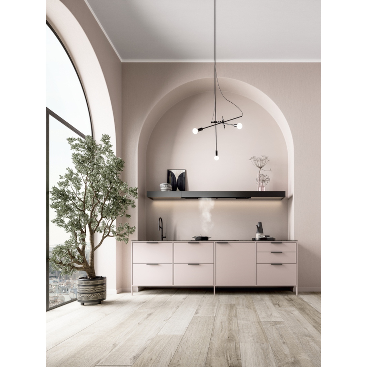 Półka wyciągowa modułowa Falmec Shelf Elements 120 cm czarna matowa z wyciągiem sterowanie dotykowe 6 Półka wyciągowa modułowa Falmec Shelf Elements 120 cm czarna matowa z wyciągiem sterowanie dotykowe - obrazek 6