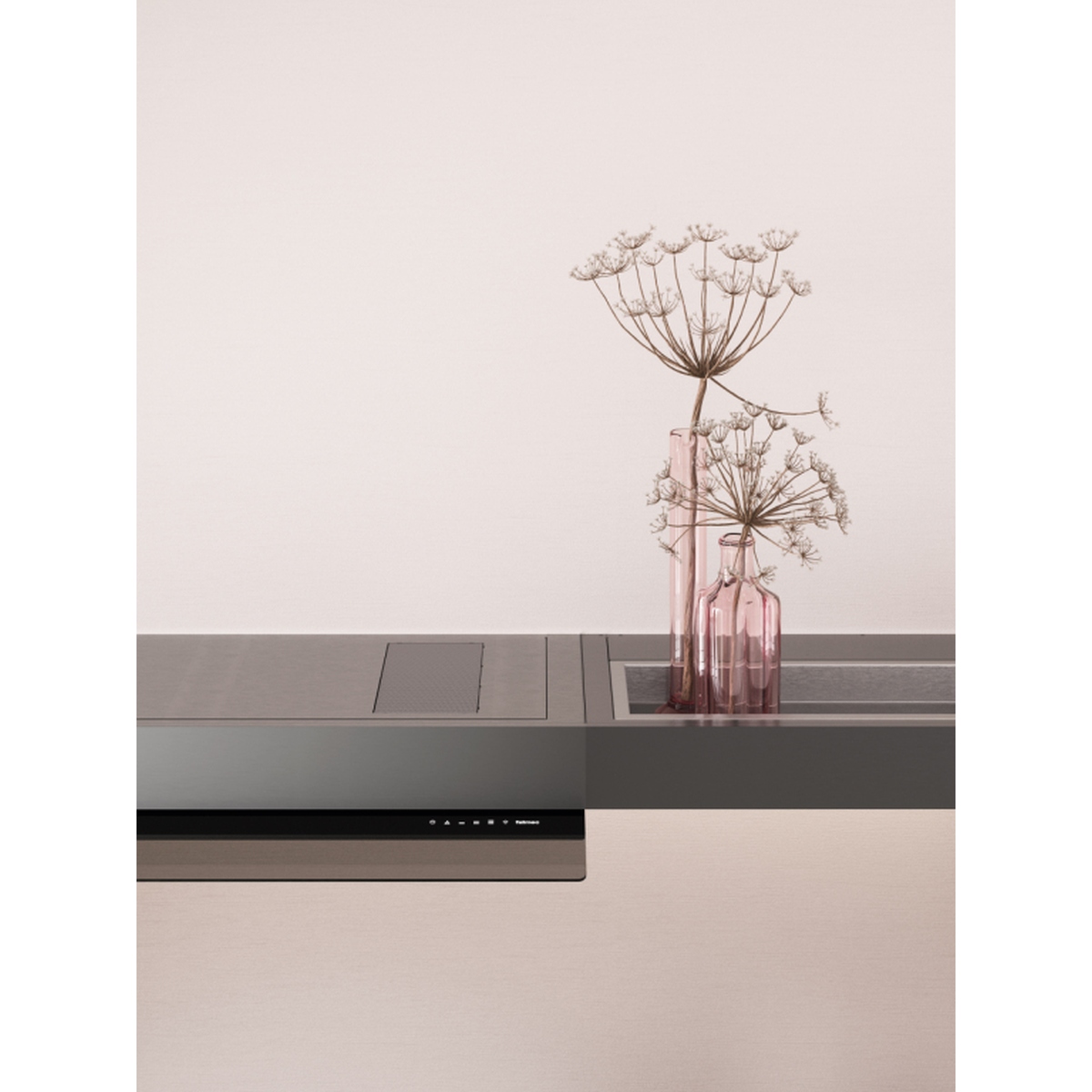 Półka wyciągowa modułowa Falmec Shelf Elements 120 cm czarna matowa z wyciągiem sterowanie dotykowe 3 Półka wyciągowa modułowa Falmec Shelf Elements 120 cm czarna matowa z wyciągiem sterowanie dotykowe - obrazek 3