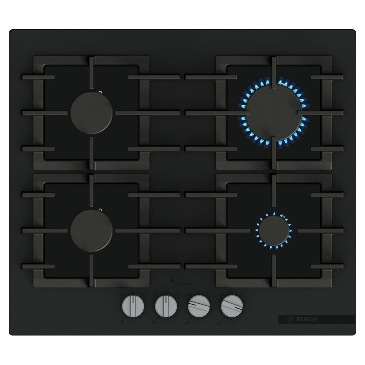 Płyta gazowa Bosch PPP6AAI40 Serie 6 60 cm szkło hartowane czarna FlameSelect 1 Płyta gazowa Bosch PPP6AAI40 Serie 6 60 cm szkło hartowane czarna FlameSelect