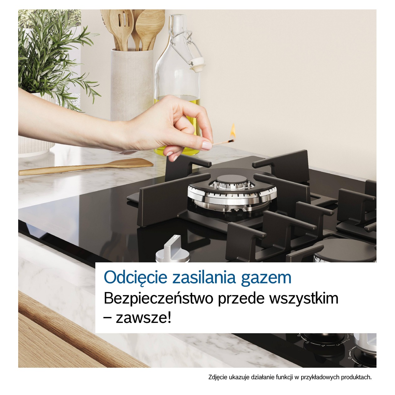 Płyta gazowa Bosch PPQ7AAI40 Serie 6 75 cm szkło hartowane czarna FlameSelect palnik Wok 2 Płyta gazowa Bosch PPQ7AAI40 Serie 6 75 cm szkło hartowane czarna FlameSelect palnik Wok - obrazek 2