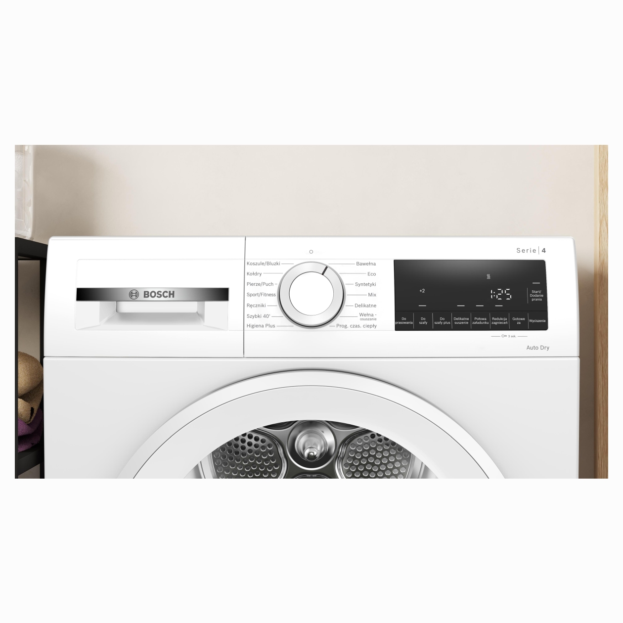 Suszarka bębnowa wolnostojąca Bosch WQA23200PL Serie 4 pompa ciepła 8 kg AutoDry 3 Suszarka bębnowa wolnostojąca Bosch WQA23200PL Serie 4 pompa ciepła 8 kg AutoDry - obrazek 3