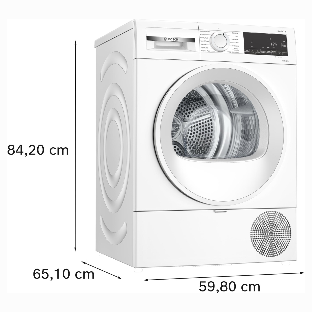 Suszarka bębnowa wolnostojąca Bosch WQA23200PL Serie 4 pompa ciepła 8 kg AutoDry 7 Suszarka bębnowa wolnostojąca Bosch WQA23200PL Serie 4 pompa ciepła 8 kg AutoDry - obrazek 7